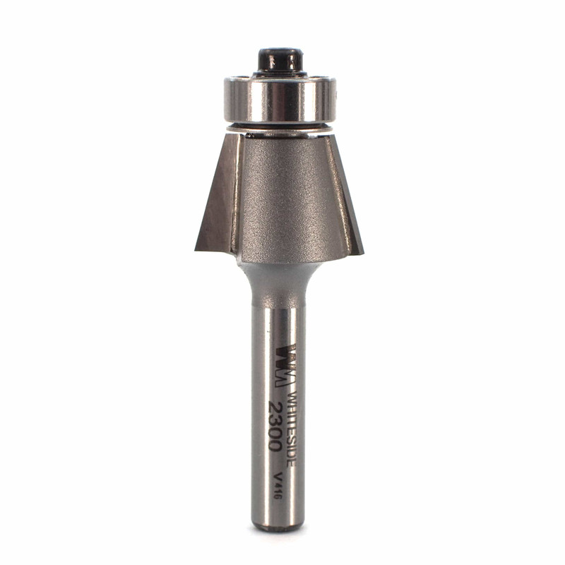 2300 Edge Bevel Router Bit 15 A 1/4" SH 1/2" CL X 1/2" CH 2" OL